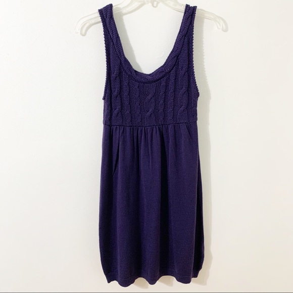 DIVIDED by H&M Sleeveless Knit Dress with Cable Knit Bodice Scoop Neck and Back - Picture 1 of 11